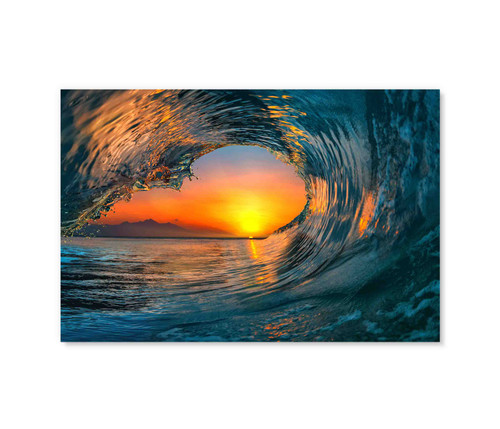 10627 Red Sunset Wave, Acrylic Glass Art
