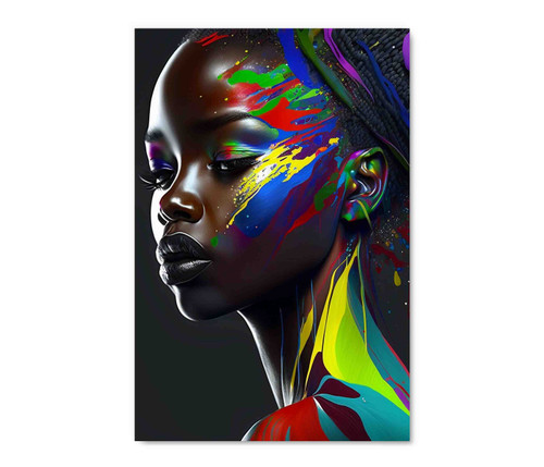 14111 Painted Woman, Acrylic Glass Art