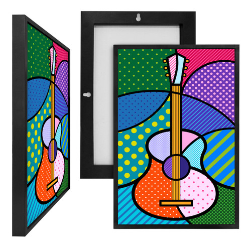 MINI17119 Guitar, Framed UV Poster Board