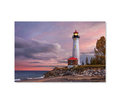 21075 Crisp Point Lighthouse, Acrylic Glass Art