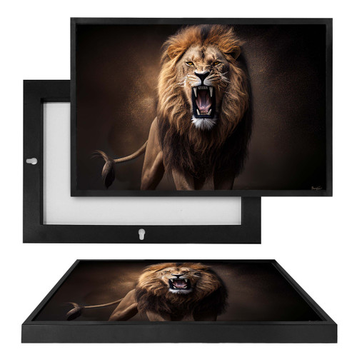 MINI35302 Lion Roar, Framed UV Poster Board
