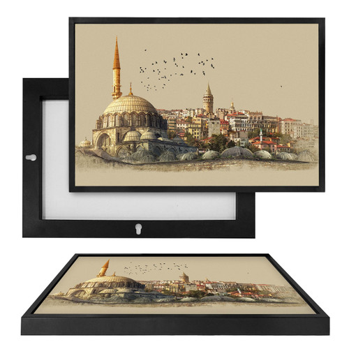 MINI91028 Dome of the Rock I, Framed UV Poster Board