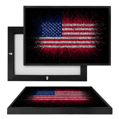 MINI60019 Dissolved Flag, Framed UV Poster Board