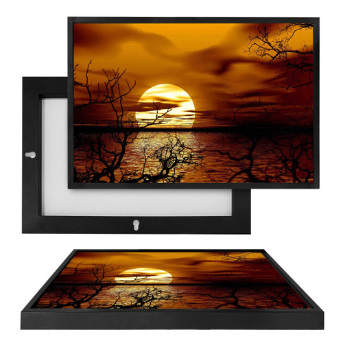 MINI11660 Deep Orange Sunset, Framed UV Poster Board