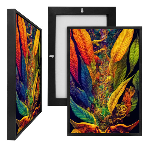 MINI15011 Rainbow Leaves, Framed UV Poster Board