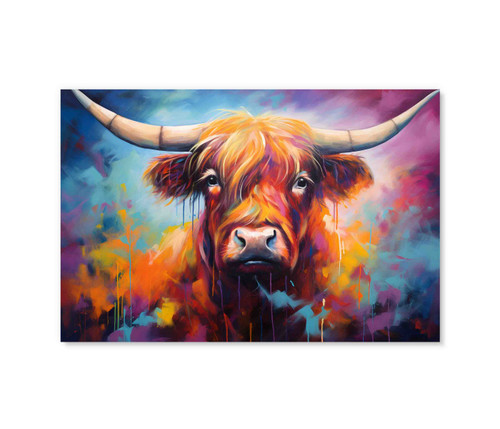 73041 Painted Cow, Acrylic Glass Art