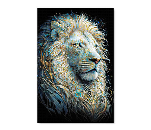 73103 White Lion, Acrylic Glass Art