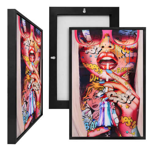 MINI73008 Comic Book Woman, Framed UV Poster Board