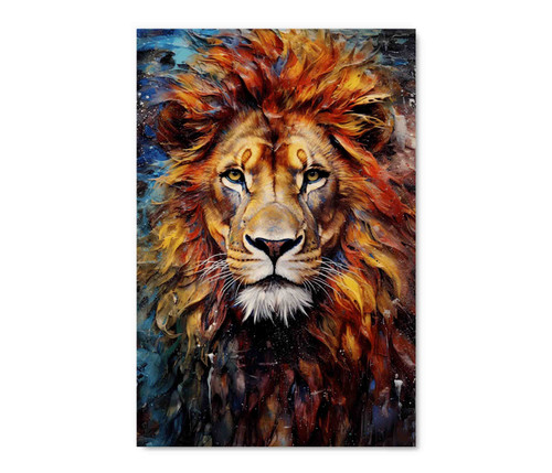 73059 Lion Painting, Acrylic Glass Art