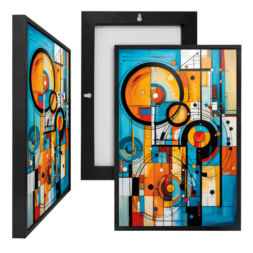 MINI73107C Geometric III, Framed UV Poster Board