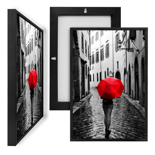 MINI20466 Red Umbrella, Framed UV Poster Board