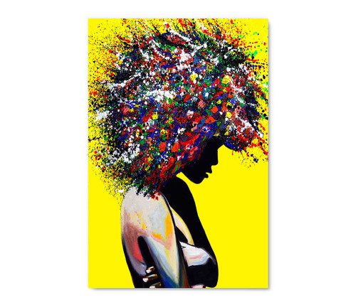 14082 Paint Afro, Acrylic Glass Art