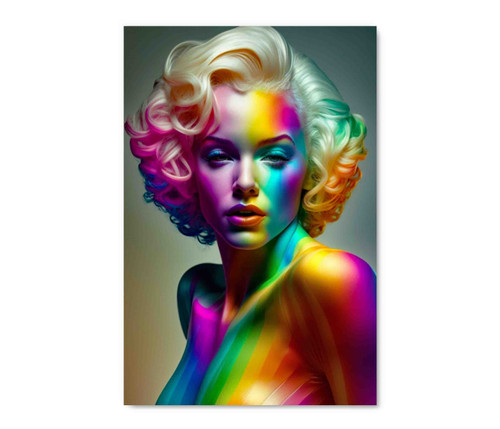 16020 Rainbow Monroe, Acrylic Glass Art