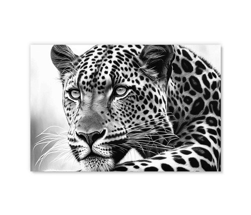 73079 B&W Leopard, Acrylic Glass Art