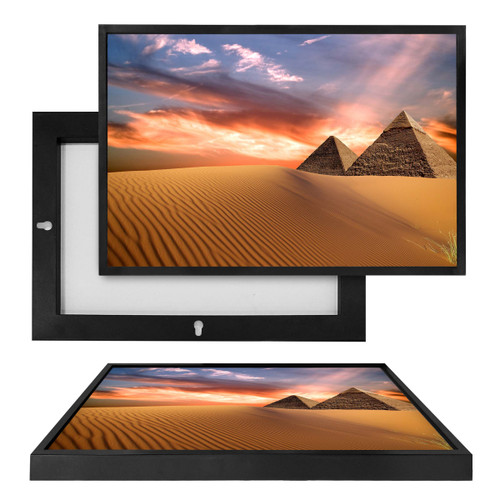 MINI14510 Desert Pyramids Sunset, Framed UV Poster Board