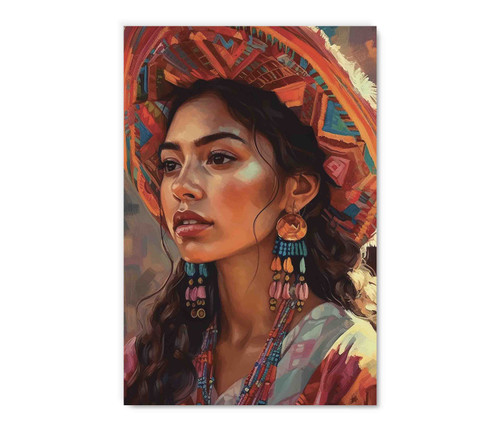 73202 Mexican Woman, Acrylic Glass Art