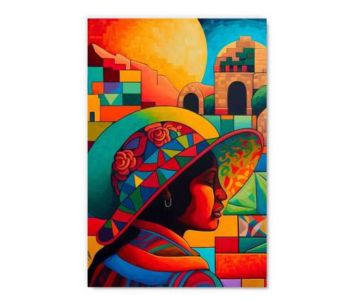 73203 Mexican Woman, Acrylic Glass Art