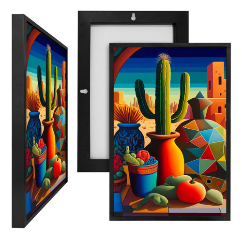 MINI73204 Cacti, Framed UV Poster Board