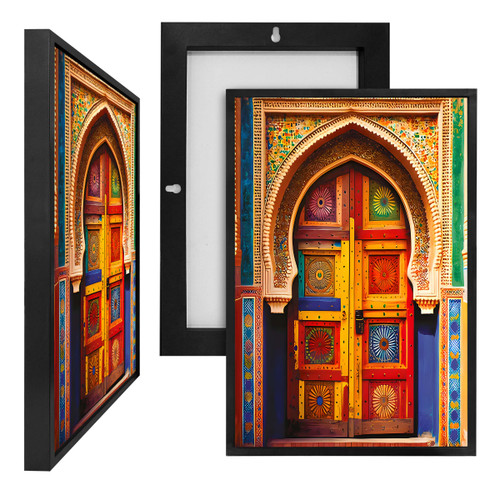 MINI73234 Moroccan Door, Framed UV Poster Board