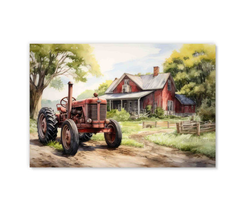 73288 Watercolor Farm IV, Acrylic Glass Art