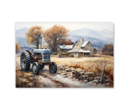 73289 Watercolor Farm V, Acrylic Glass Art