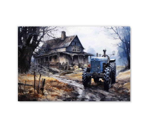 73297 Watercolor Tractor II, Acrylic Glass Art
