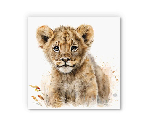 70051-04 Lion Cub, Acrylic Glass Art