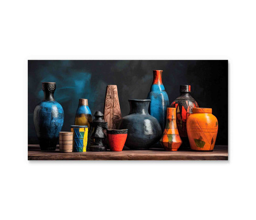 73557-02 Pottery, Acrylic Glass Art