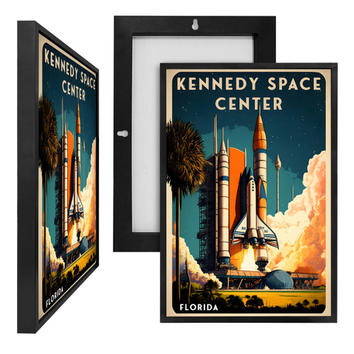 MINI73598 Kennedy Space Center, Framed UV Poster Board