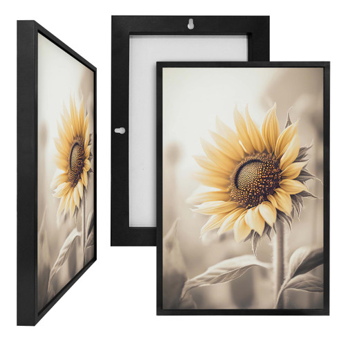 MINI73614 Lone Sunflower, Framed UV Poster Board