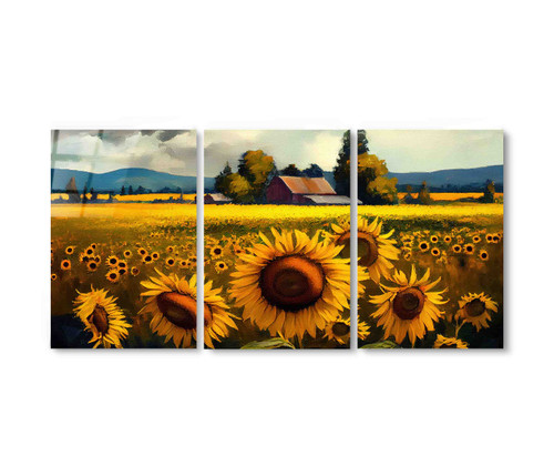 73563-33 Sunflower Field, Acrylic Glass Art