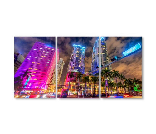 20005-33 Downtown Miami, Acrylic Glass Art