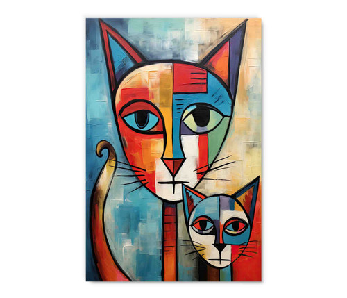 73664 Surreal Cats, Acrylic Glass Art