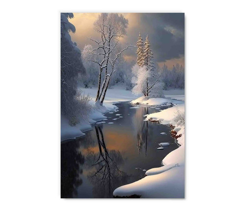 73606N Winter Lake, Acrylic Glass Art
