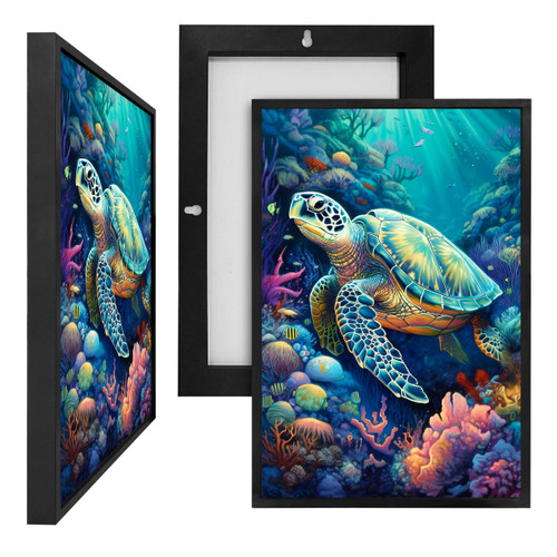 MINI73682 Sea Turtle, Framed UV Poster Board