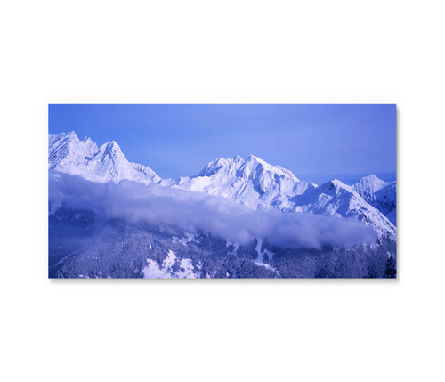39115-02 Snow Mountains, Acrylic Glass Art