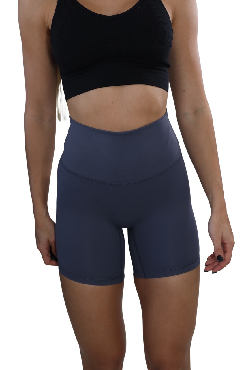 Blue High Waisted Supplex Bike Shorts