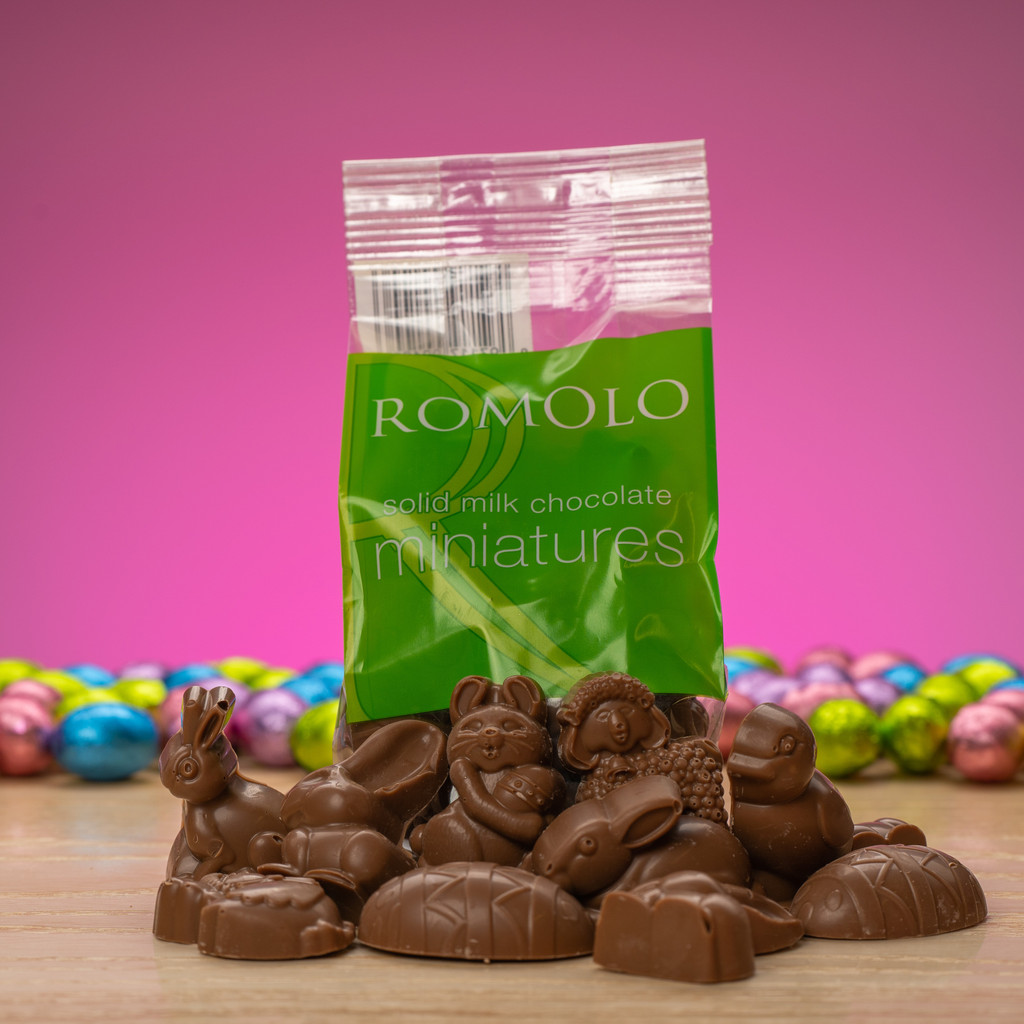 solid milk chocolate Easter miniatures