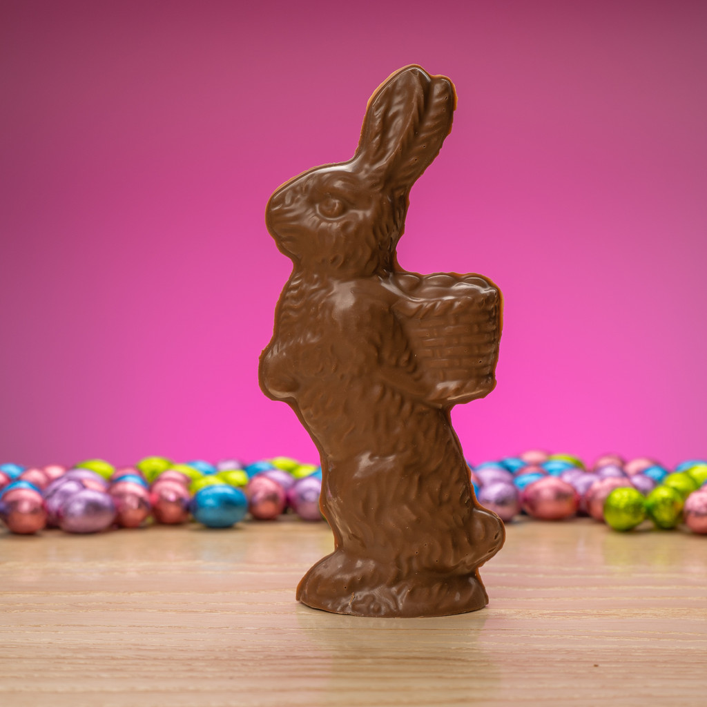 Standing rabbit with basket #49