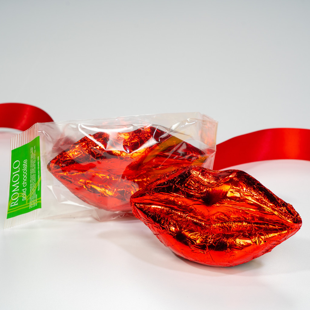 solid milk chocolate lips