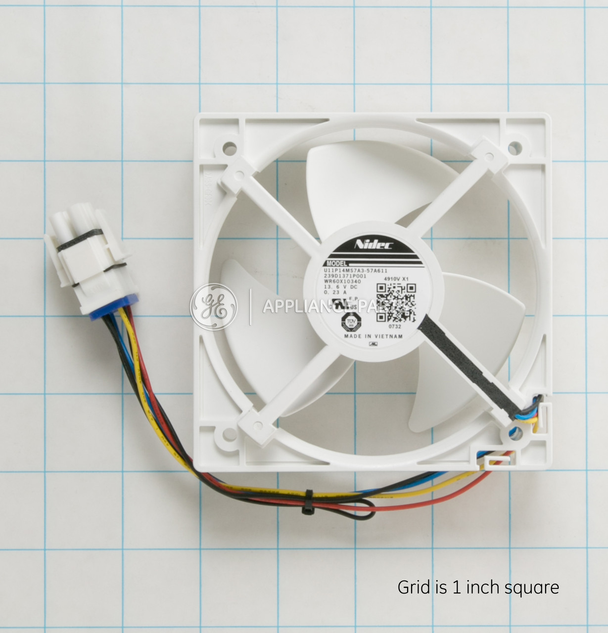 Refrigerator freezer fan motor DC evaporator - WR60X10340 - Cafe