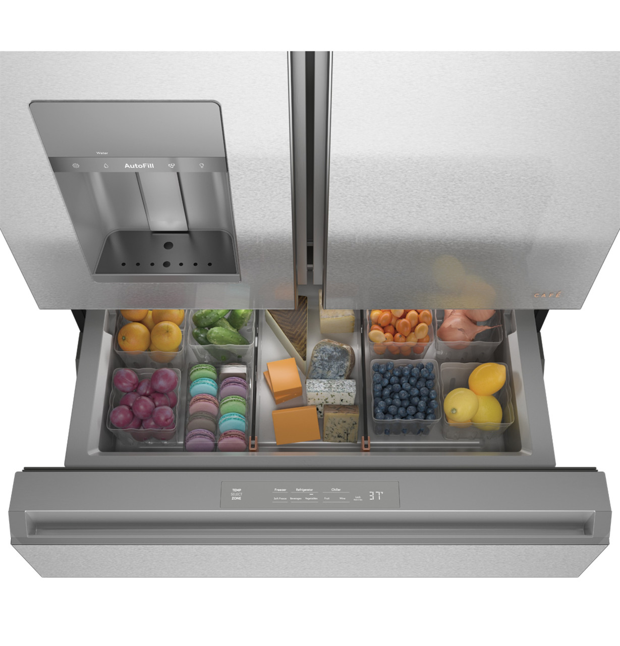 CAFÉ ENERGY STAR 27.8 Cu. Ft. Smart 4-Door French-Door Refrigerator - Thumbnail 5