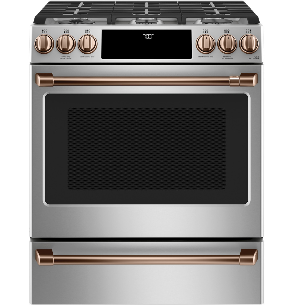 Café 30-inch Slide-In Gas Range with Warming Drawer CGS700P3MD1