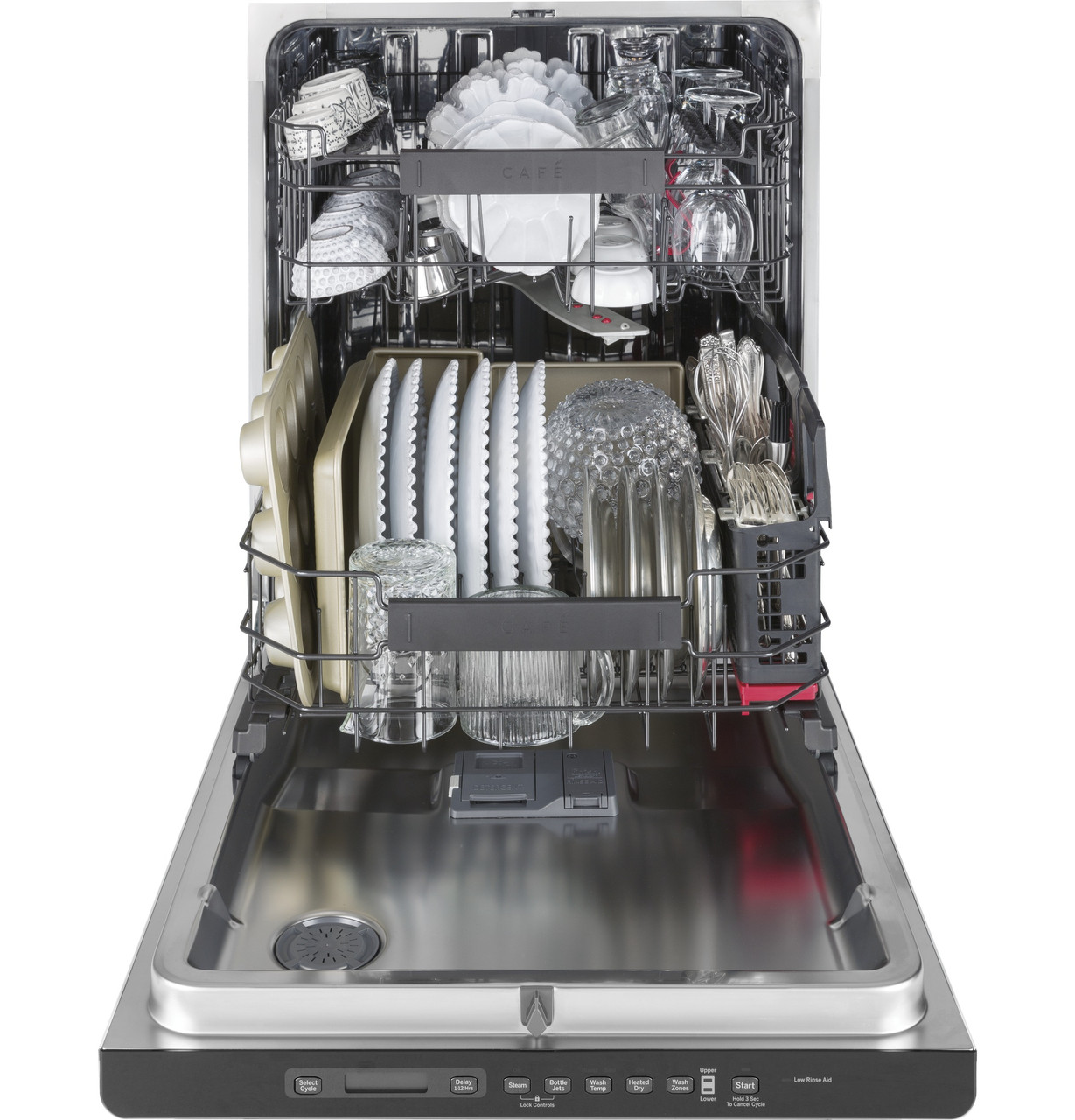 GE Café™ Series Stainless Interior BuiltIn Dishwasher with Hidden