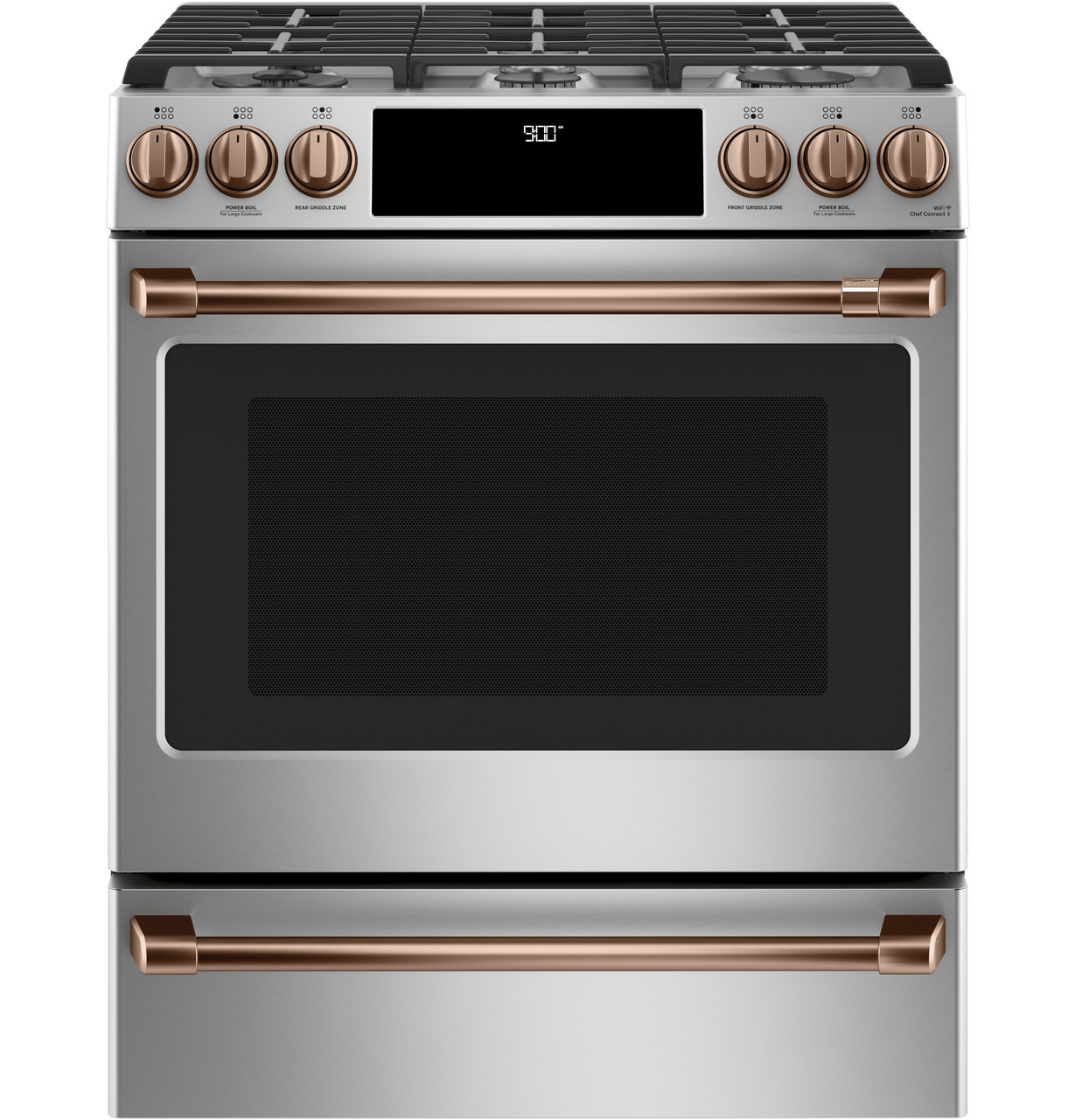CAFÉ™ Front Control Gas Knobs and Handles - Brushed Copper