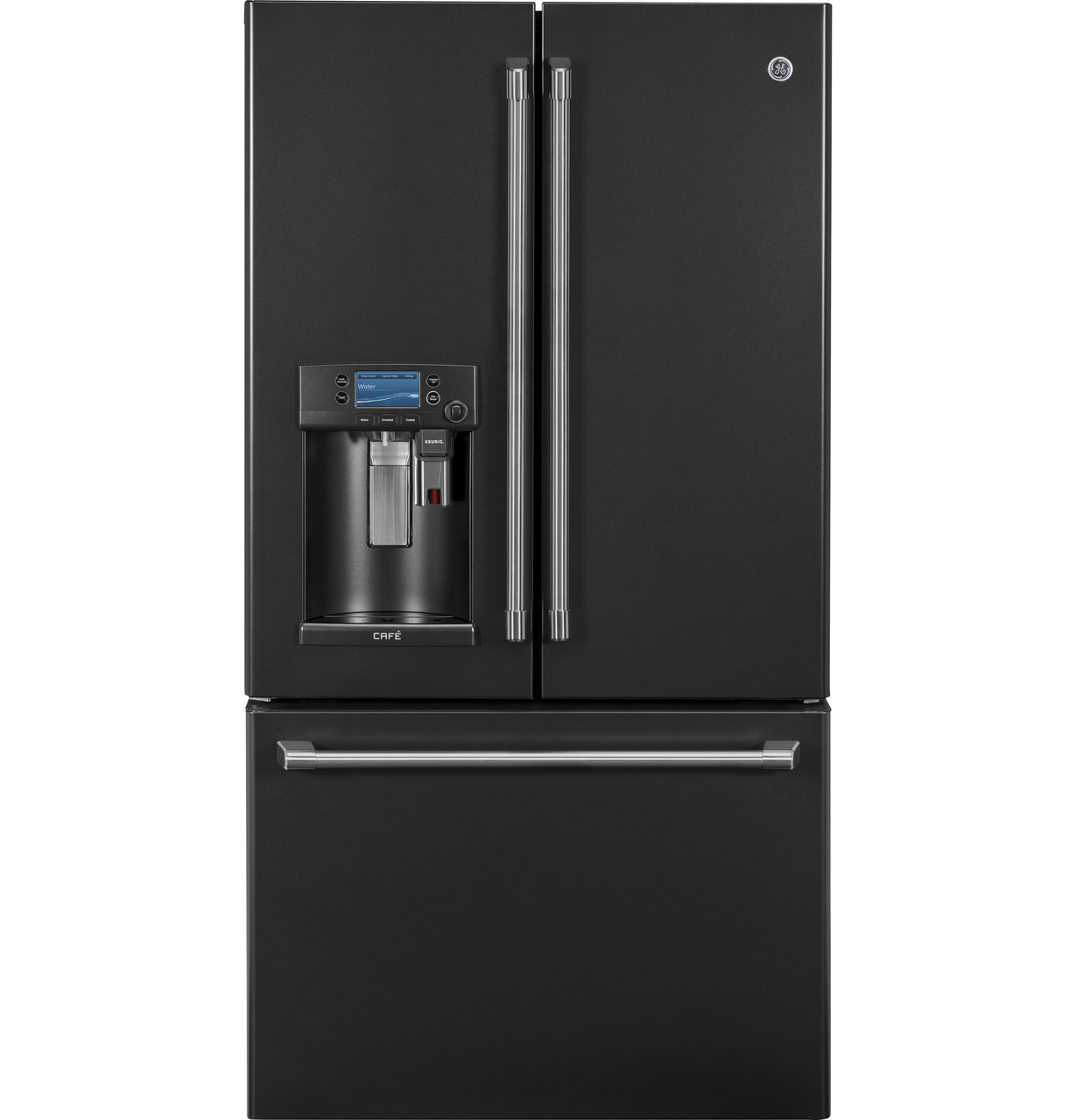 CYE22UELDS by GE Appliances - GE Cafe™ Series ENERGY STAR® 22.2 Cu. Ft.  Counter-Depth French-Door Refrigerator with Keurig® K-Cup® Brewing System