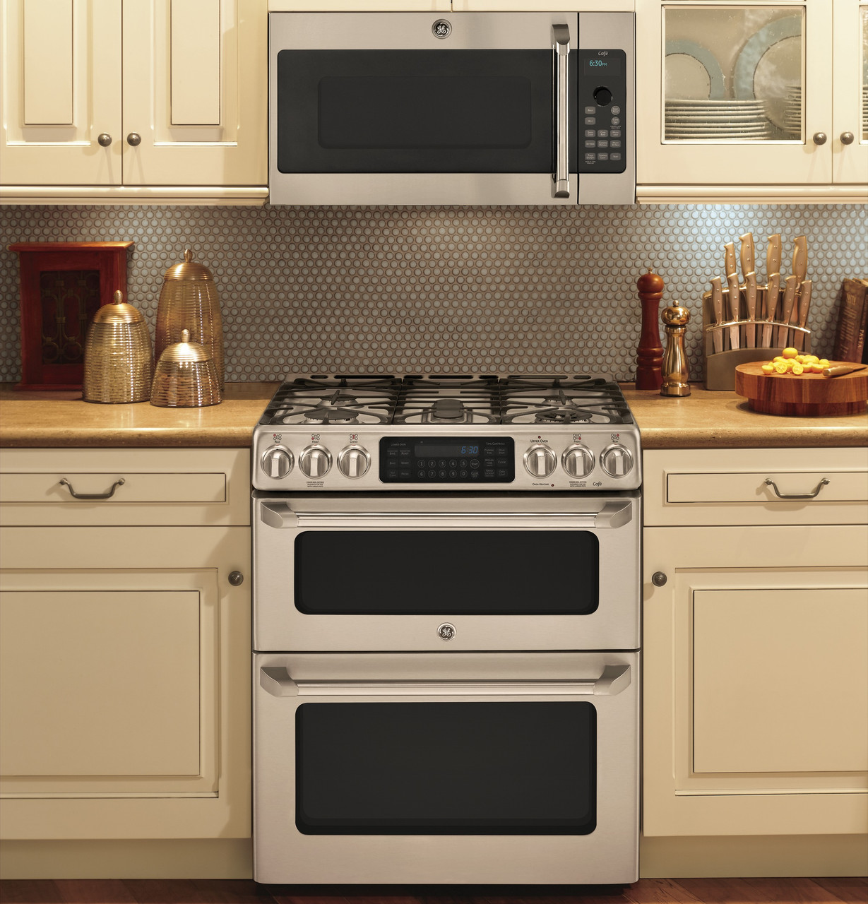 Café™ 30 Smart Slide-In, Front-Control, Gas Double-Oven Range