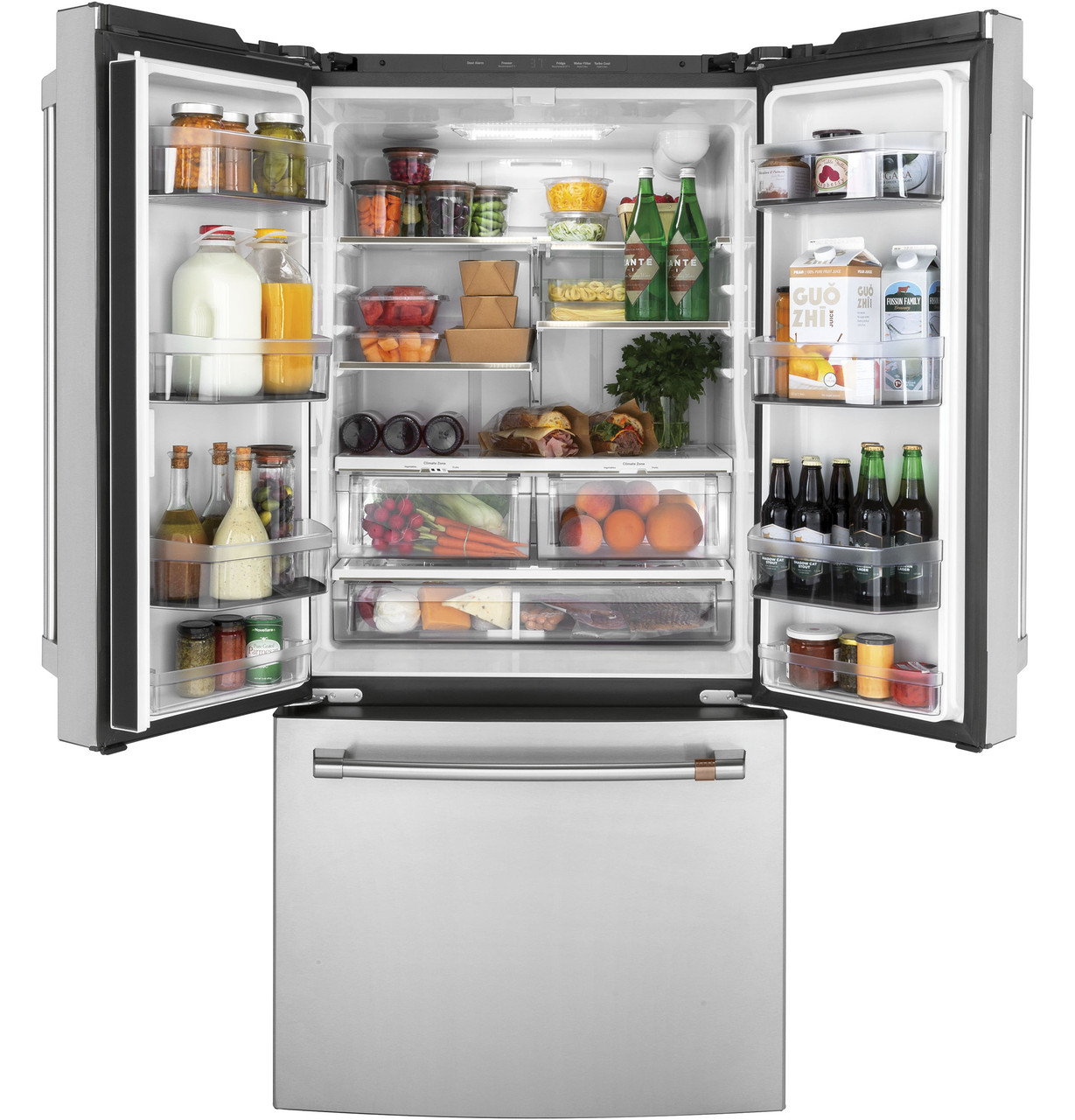 CAFE 4 Piece Kitchen Package with a 18.6 Cu. Ft. Matte White Counter-Depth  French-Door Refrigerator