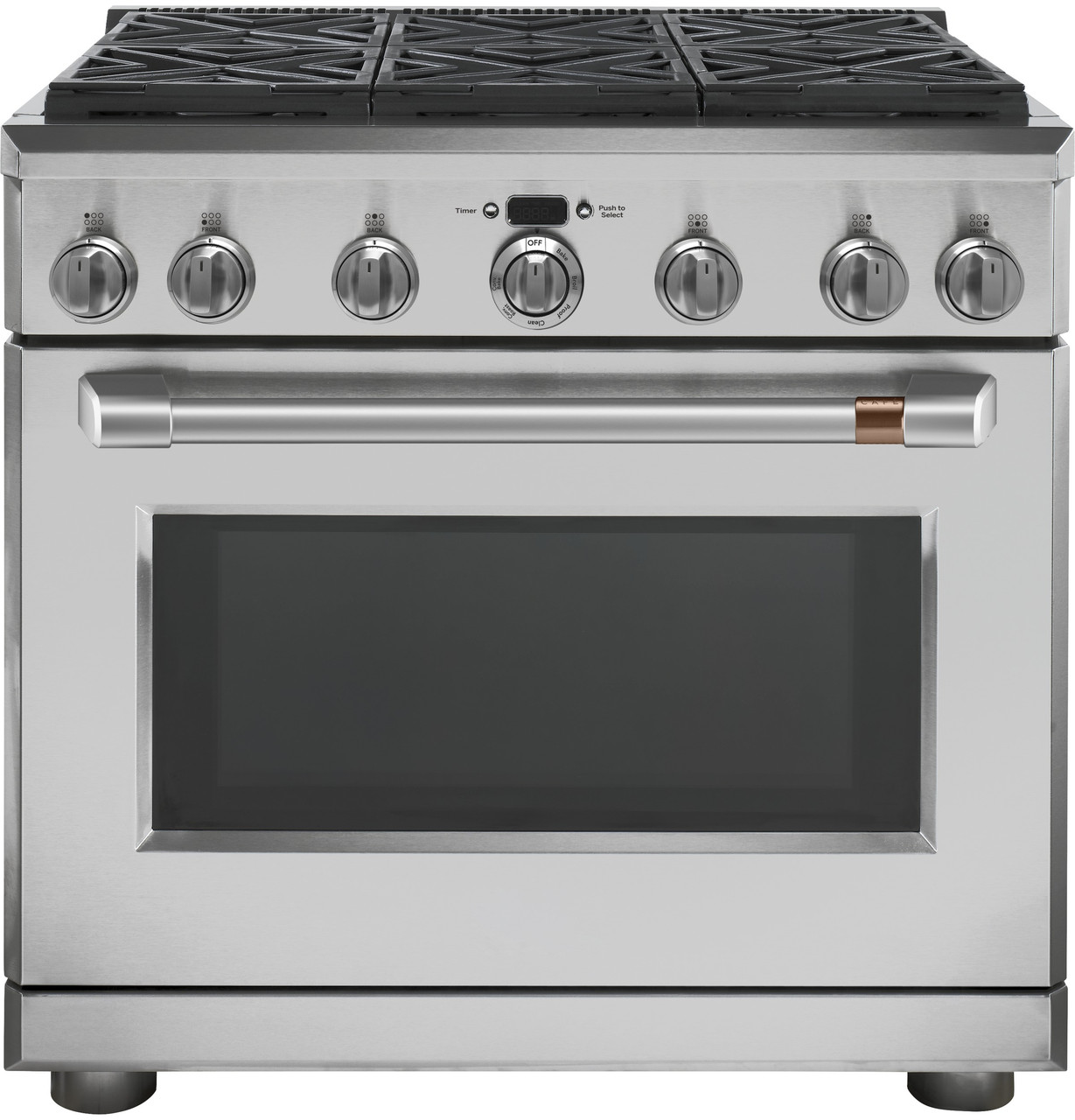 ge cafe 6 burner double oven gas range