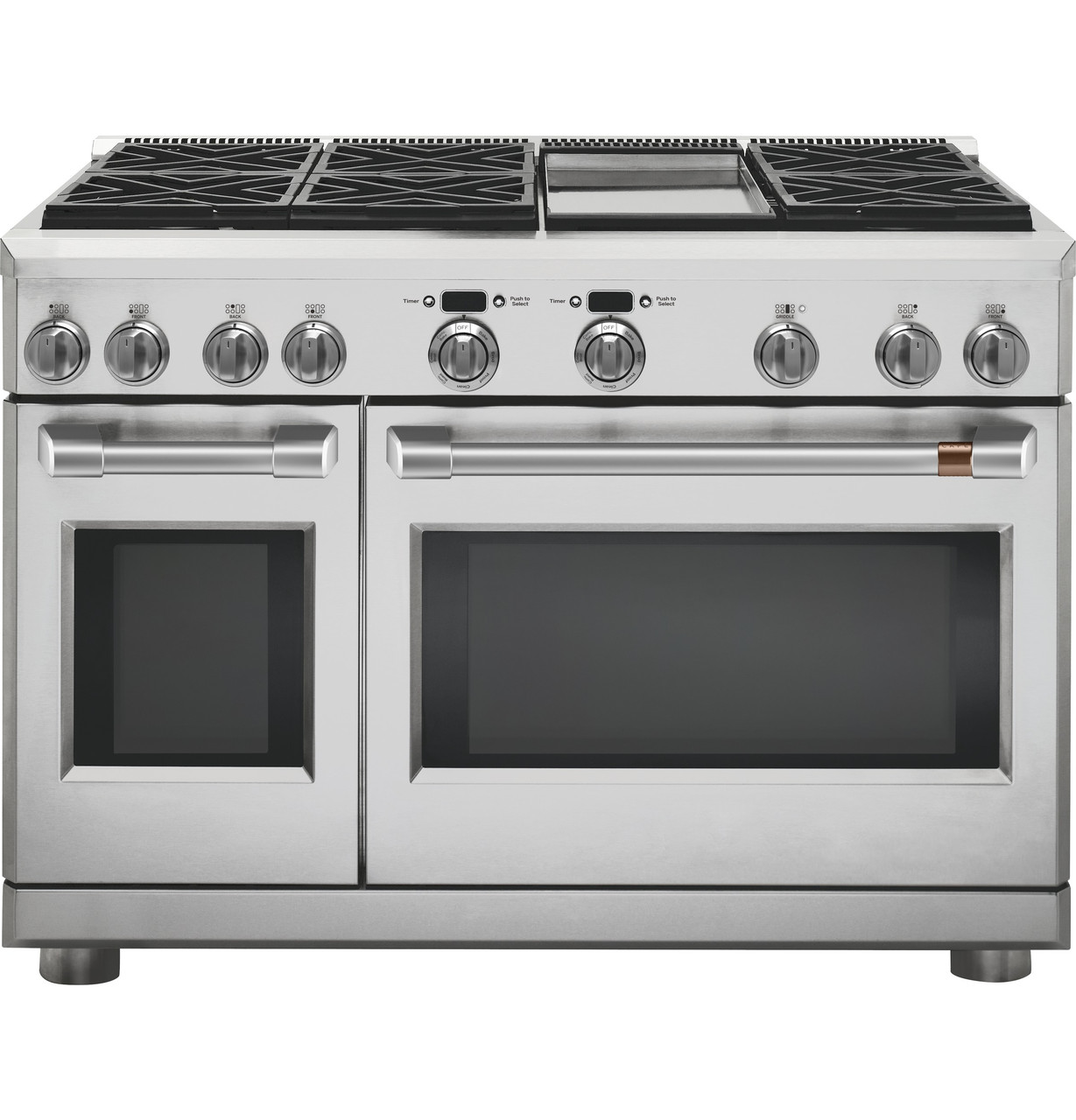 Café™ 48 Commercial-Style Gas Rangetop with 6 Burners and Integrated  Griddle (Natural Gas) - CGU486P4TW2 - Cafe Appliances